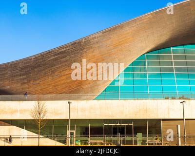 London Aquatics Centre an der Queen Elizabeth Olympic Park in Stratford-East London, England Stockfoto