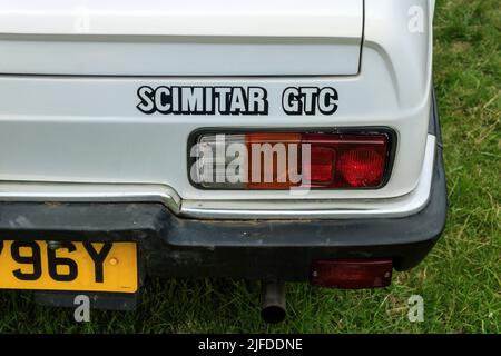 Reliant Scimitar GTC. Hoghton Tower Classic Car Show 2022. Stockfoto