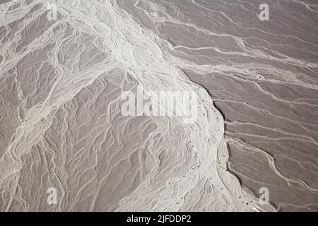 Geologische Grundmuster, Luftansicht. Nazca, Peru. Stockfoto