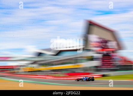 William’s Nichollafi während des Trainings 2. F1 des British Grand Prix 2022 in Silverstone, Towcester. Bilddatum: Freitag, 1. Juli 2022. Stockfoto