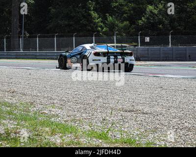 Monza, Italien. 01.. Juli 2022. 55 SPIRIT OF RACE CHE G Ferrari F488 GTE EVO Duncan Cameron (GBR) B Matthew Griffin (IRL) G David Perel (ZAF during Endurance - ELMS FP1 Monza, Italy Juli 1 2022 Quelle: Independent Photo Agency Srl/Alamy Live News Stockfoto