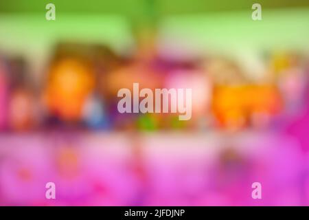 Mall Store verschwommenes Unschärfe-Bild mit Bokeh für Design-Vorlage. Stockfoto