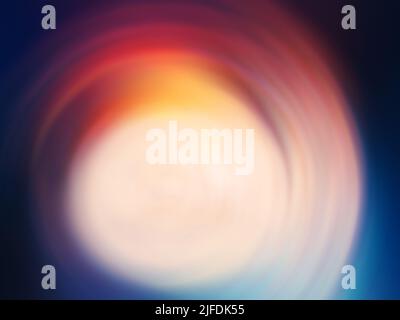 Helles Bokeh verschwommen wie Mars roter Planet am Himmel. Mars-Planetenlandschaft auf dem Planeten Mars. Stockfoto