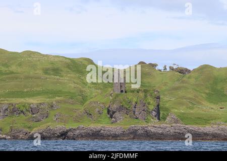 Altes Schloss auf der Insel Kerrera Stockfoto