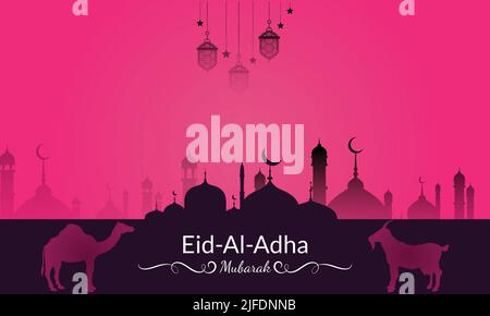 Eid Al Adha Hintergrund | Islamischer Festtag Stock Vektor