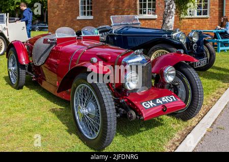 1930 Riley 9 Brooklands ‘GK 4407’ auf der Juni-Scramble im Bicester Heritage Centre am 19.. Juni 2022 ausgestellt Stockfoto