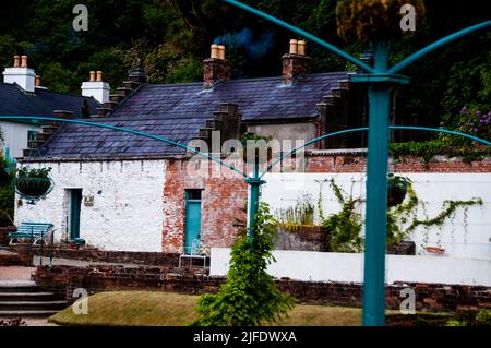 Kylemore Abbey Garden Bothy in Connemara, Irland. Stockfoto