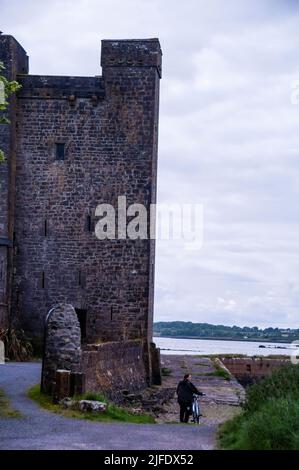 Oranmore Castle in Galway Bay in Oranmore, Irland. Stockfoto