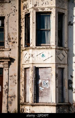 Viktorianisches Stadthaus am Meer in Portrush, Nordirland. Stockfoto