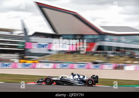 Silverstone, Großbritannien. 02.. Juli 2022. 22 TSUNODA Yuki (jap), Scuderia AlphaTauri AT03, Aktion während der Formel 1 Lenovo British Grand Prix 2022, 10. Runde der FIA Formel-1-Weltmeisterschaft 2022, auf dem Silverstone Circuit, vom 1. Bis 3. Juli 2022 in Silverstone, Vereinigtes Königreich - Photo Xavi Bonilla / DPPI Credit: DPPI Media/Alamy Live News Stockfoto
