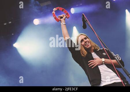 Stockholm, Schweden. 08. September 2017. Thomas Stenstrom spielt auf der Bühne des Popaganda Festivals in Stockholm. (Foto von Valeria Magri/SOPA Images/Sipa USA) Quelle: SIPA USA/Alamy Live News Stockfoto