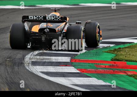 Silverstone, Großbritannien. 02.. Juli 2022. Daniel Ricciardo (AUS) McLaren MCL36. Großer Preis von Großbritannien, Samstag, 2.. Juli 2022. Silverstone, England. Quelle: James Moy/Alamy Live News Stockfoto