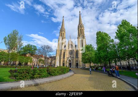 Budapest, Ungarn. Szent Erzsebet Kirche oder St. Elizabeth's Parish Church Stockfoto