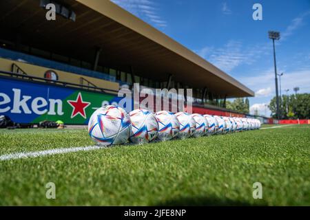 Rotterdam, Niederlande. 02.. Juli 2022. Rotterdam - Sportcomplex Varkenoord vor dem Spiel zwischen Feyenoord gegen FC Kopenhagen in Varkenoord am 2. Juli 2022 in Rotterdam, Niederlande. (Box to Box Pictures/Yannick Verhoeven) Credit: Box to Box pictures/Alamy Live News Stockfoto