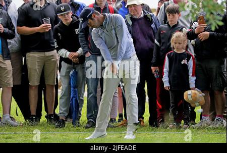 Der Spanier Jorge Campillo am zweiten Tag der Horizon Irish Open 2022 im Mount Juliet Estate, Thomastown, Co Kilkenny. Bilddatum: Samstag, 2. Juli 2022. Stockfoto