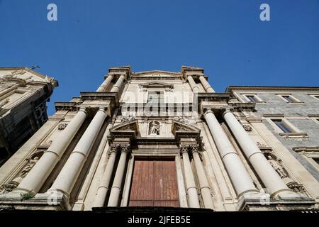 Eine Aufnahme der Kirche San Francesco Borgia in Catania, Sizilien, Italien Stockfoto