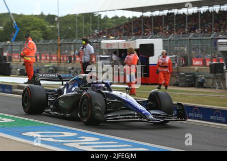 2.. Juli 2022, Silverstone Circuit, Silverstone, Northamptonshire, England: Großer Preis von Großbritannien F1, Qualifikationstag: Williams Racing, Alex Albon Stockfoto