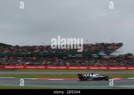 2.. Juli 2022, Silverstone Circuit, Silverstone, Northamptonshire, England: Großer Preis von Großbritannien F1, Qualifikationstag: Scuderia AlphaTauri, Yuki Tsunoda Stockfoto