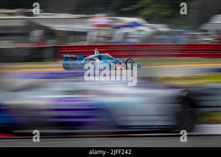 Lexington, OH, USA. 1.. Juli 2022. JOSEF NEWGARDEN (2) aus Nashville, Tennessee, übt auf dem Mid Ohio Sports Car Course in Lexington OH für den Honda Indy 200. (Bild: © Walter G. Arce Sr./ZUMA Press Wire) Stockfoto