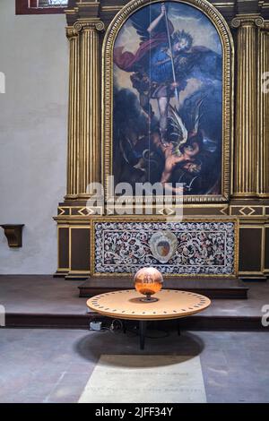 Foucaults Pendulum Basilica di San Petronio Bologna Italien Stockfoto