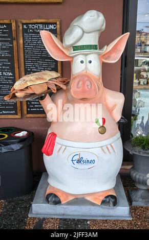 Mortadella Delicatessen Bologna Italien Stockfoto