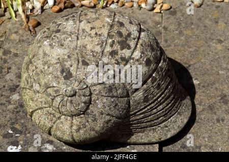 Große Beton Schnecke Garten Ornament Stockfoto