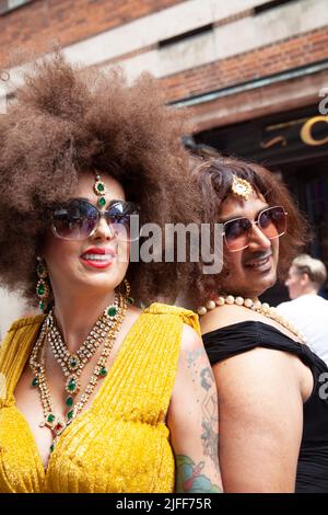 Gay Pride March - People on the March - 2 July 2022, London, UK Stockfoto