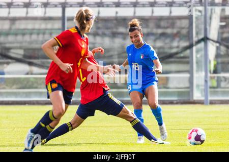 Arianna Caruso aus Italien beim Freundschaftsspiel der Women's International zwischen Italien und Spanien im Teofilo Patini Stadium am 01. Juli 2022 in Castel di Sangro, Italien. â©Foto: Cinzia Camela. Stockfoto