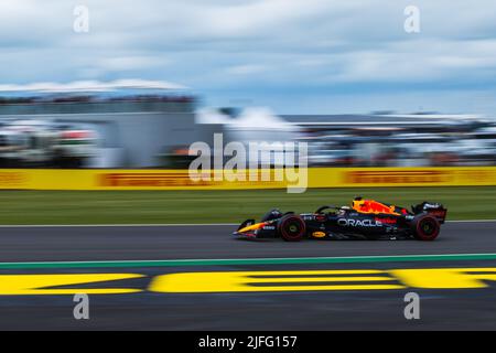 SILVERSTONE, England, 02.JULY2022;#1, Max VERSTAPPEN, NDL, Oracle Red Bull Racing; Formel 1, BRITISCHER F1 Grand Prix auf der Silverstone-Rennstrecke Stockfoto