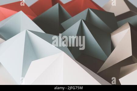 Geometrische Formen aus buntem Papier. Zusammenfassung Stockfoto