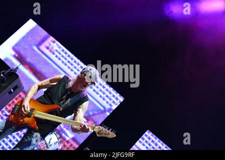 Rom, Italien. 02.. Juli 2022. Roger Glover of Deep Purple, während des Woosh! Tour, 2.. Juli, im Auditorium Parco della Musica, Rom, Italien Credit: Independent Photo Agency/Alamy Live News Stockfoto