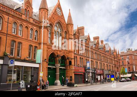 Dublin, Irland - 22. Mai 2022: Geschlossener Eingang von George's Arcade im Zentrum von Dublin, Irland. Stockfoto