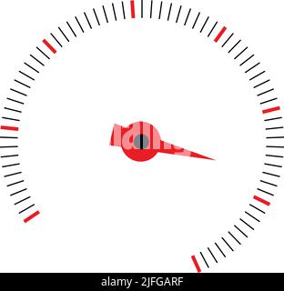 Runder Indikator, Indexkreis für Kreditpunktzahl. Vektorgrafik. Digitale Steuerskala, Info-Banner, Tachoanzeige, abstrakte Auto-Geschwindigkeit le Stock Vektor