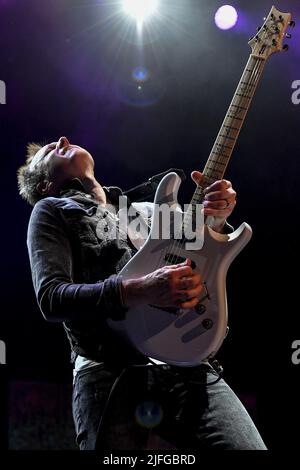 Rom, Italien. 02.. Juli 2022. Simon McBride von Deep Purple, während des Woosh! Tour, 2.. Juli, im Auditorium Parco della Musica, Rom, Italien Credit: Independent Photo Agency/Alamy Live News Stockfoto