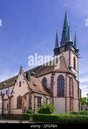 Blick auf die Kirche St. Peter und Paul von Durlach‘. Karlsruhe, Baden-Württemberg, Deutschland, Europa Stockfoto