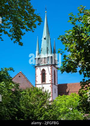 Blick auf die Kirche St. Peter und Paul von Durlach‘. Karlsruhe, Baden-Württemberg, Deutschland, Europa Stockfoto