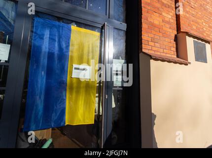 11-03-2022. krakau-polen. Freiwilligenzentrale für Flüchtlinge aus der Ukraine - aufgrund des russischen Krieges Ukraine.Krakau Stockfoto