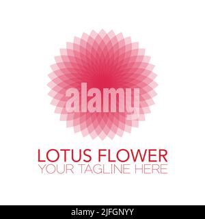 Abstraktes Mandala Lotus Blume Strudel Logo Symbol Vektor-Design. Elegantes Premium Ornament Vektor-Logo-Symbol Stock Vektor