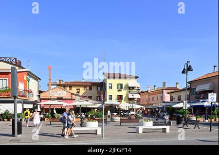 Caorle, Italien. Die Altstadt von Caorle Stockfoto