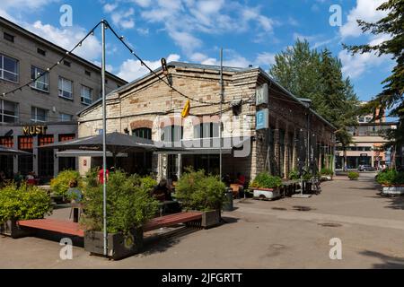 Telliskivi ist ein ehemaliger Industriekomplex und heute das kreative Zentrum Tallinns. Tallinn, Estland Stockfoto
