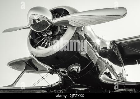 Propeller eines historischen Flugzeuges Stockfoto