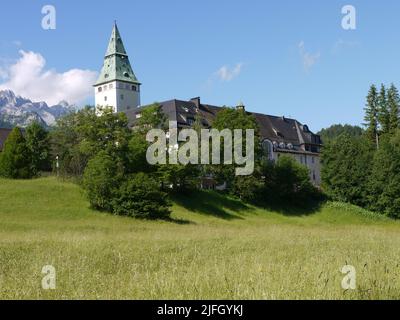 Das Schloss Elmau, in Bayern (Deutschland), ein Ort und der Ort des Summits von 48. G7, im Juni 2022 Stockfoto