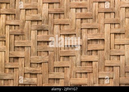 Geschlossen bis Holz weben Handwerk strukturierten Hintergrund Stockfoto