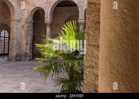 Die Basilika von Efrasian Porec, Istra, Kroatien Stockfoto