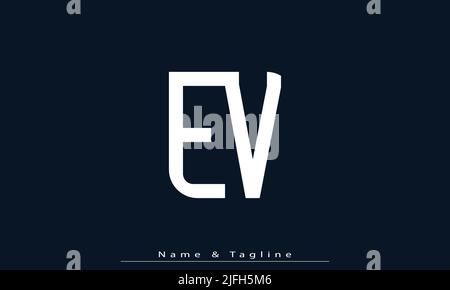 Buchstaben Buchstaben Initialen Monogramm Logo EV , VE Stock Vektor