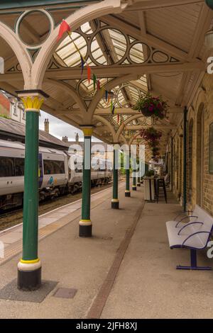Knaresborough Rail Station auf der Strecke York nach Harrogate Stockfoto