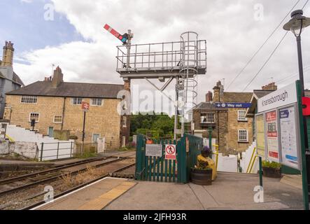 Knaresborough Rail Station auf der Strecke York nach Harrogate Stockfoto