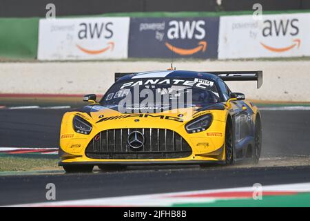 Misano, Italien. 03.. Juli 2022. AKKODIS ASP Mercedes-AMG GT3 Jim Pla Credit: Independent Photo Agency/Alamy Live News Stockfoto