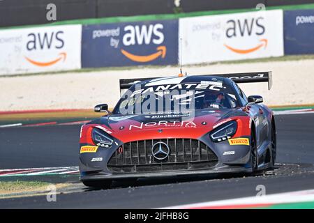 Misano, Italien. 03.. Juli 2022. AKKODIS ASP Mercedes-AMG GT3 Thomas Drouet Credit: Independent Photo Agency/Alamy Live News Stockfoto