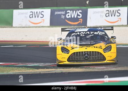 Misano, Italien. 03.. Juli 2022. AKKODIS ASP Mercedes-AMG GT3 Jim Pla Credit: Independent Photo Agency/Alamy Live News Stockfoto